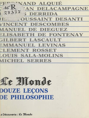 cover image of Douze leçons de philosophie